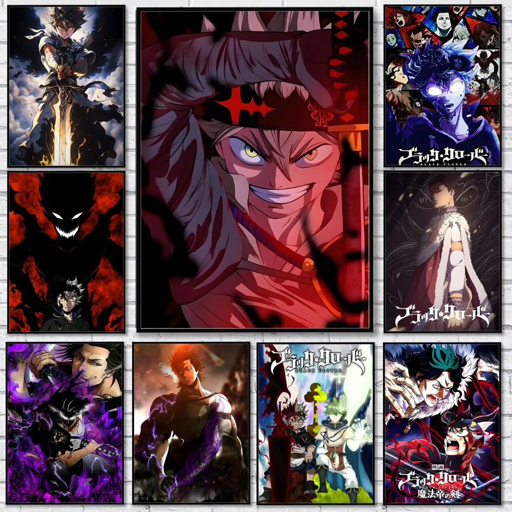 Black Clover Grimoire - Anime B-Black Clover Wodoodporna Naklejka Ścienna