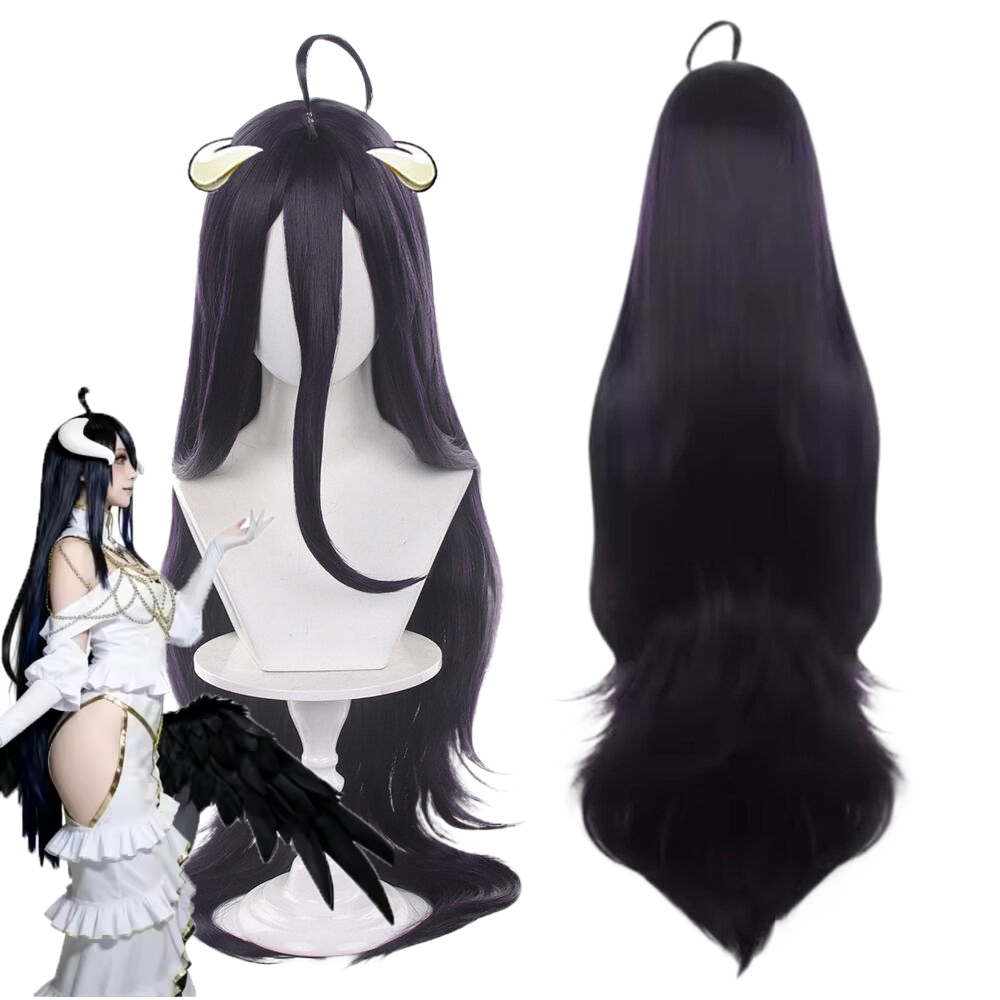 Anime Cosplay Albedo - Peruka Cosplay Albedo, długa, prosta, 100