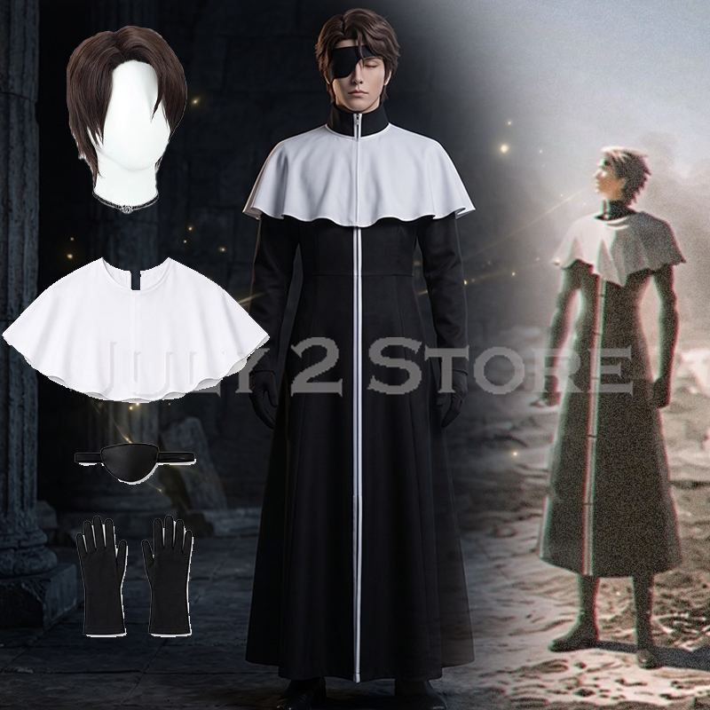 Anime Cosplay Manga - Kostium Cosplay Aizen Sousuke, peruka, peleryna,