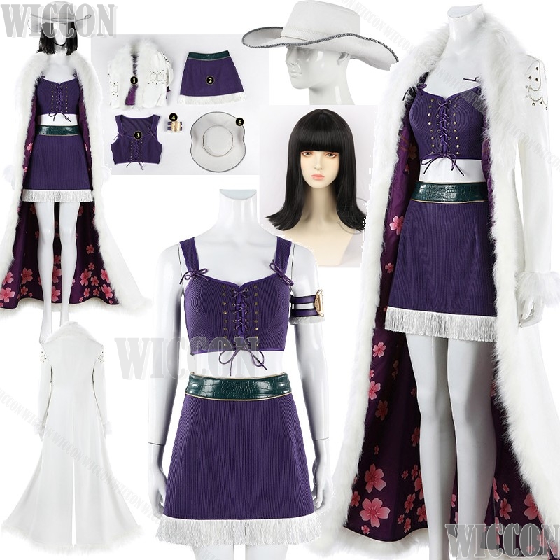 Anime Cosplay Long Black Hair - Kostium cosplay Nico z filmu anime,