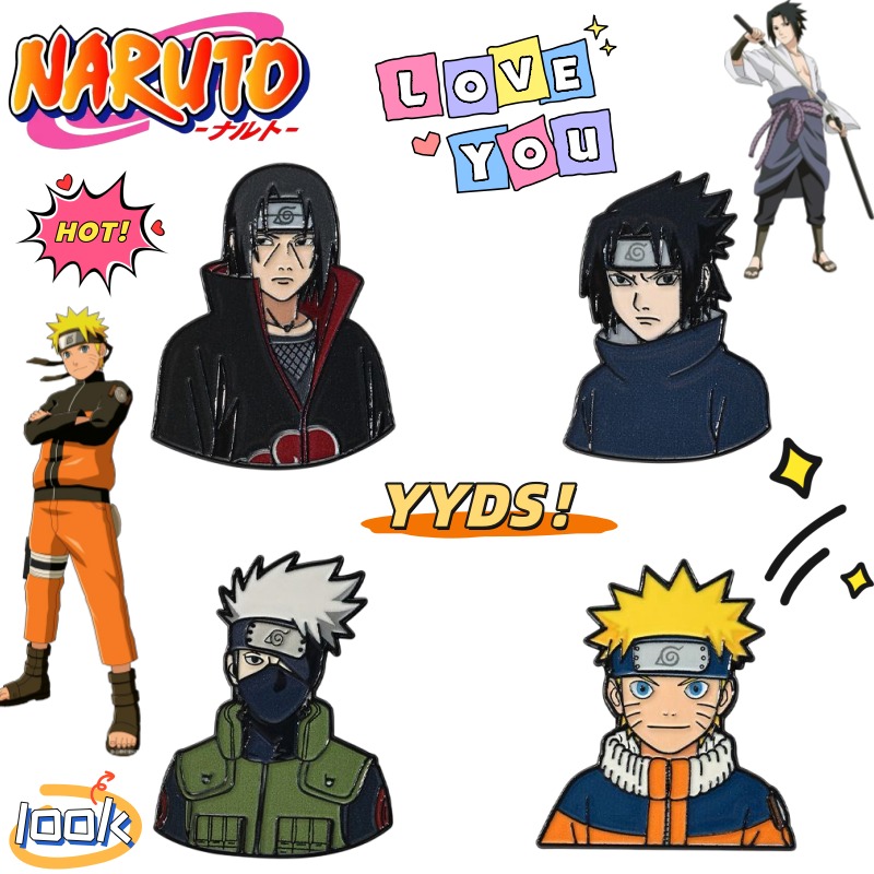 Anime Cosplay Naruto - Nowa broszka NARUTO Uzumaki Naruto Uchiha
