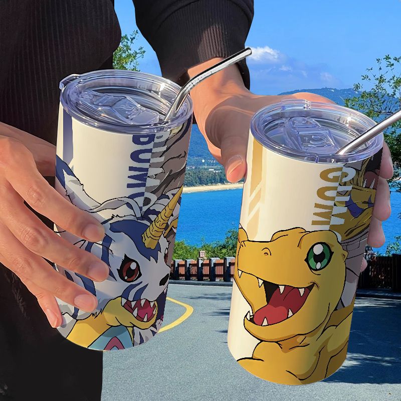 Anime Cosplay Cafe - Digimon anime peryferyjny kubek termos ze