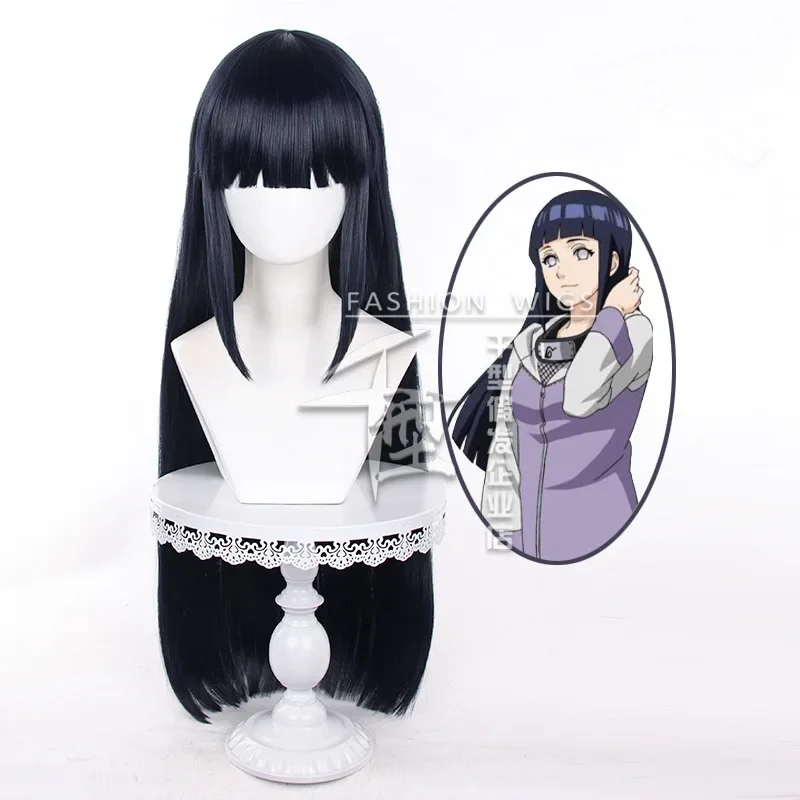 Anime Cosplay Long Black Hair - Huga Hinata peruka do cosplay Anime