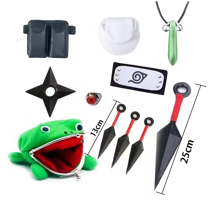 Naruto Headband Metal - Rękawice do cosplayu Hatake Kakashi, maska,