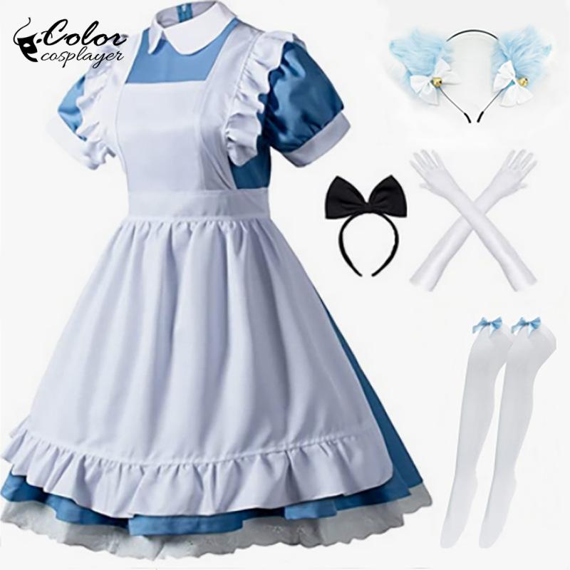 Anime Cosplay Cafe - Kolor Cosplayer czarny kostium Lolita pokojówka