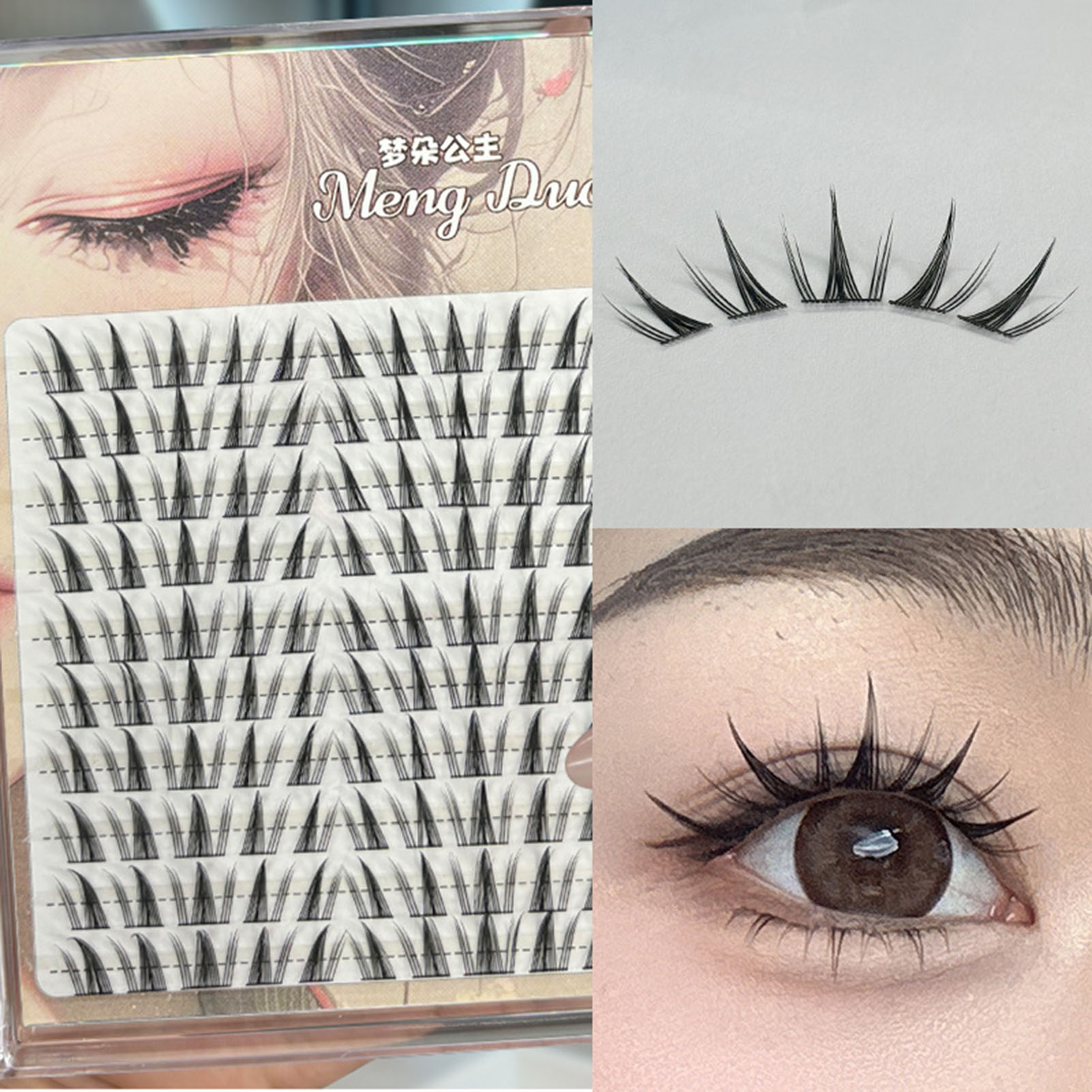 Anime Cosplay Lashes - 10 rzędów rzęs 3D Wispy Manga