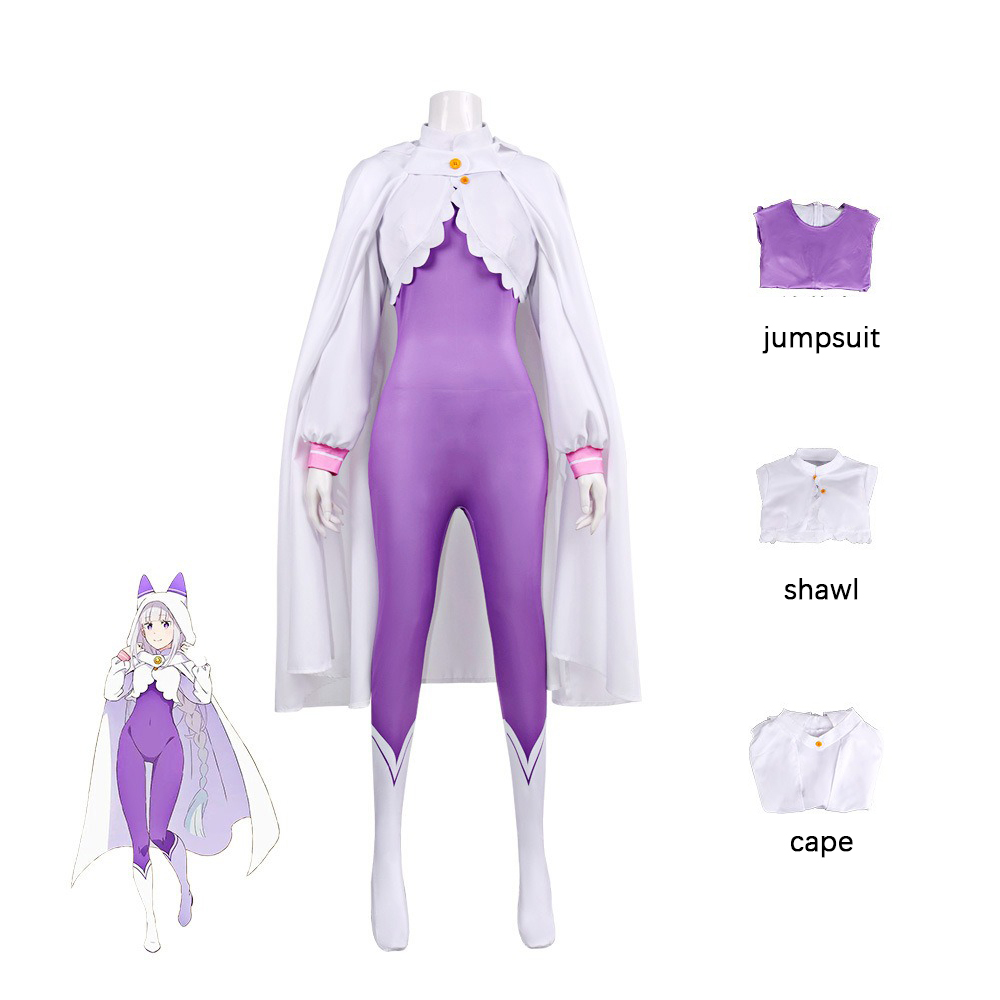 Kostium cosplay Emilia z anime – Anime Cosplay Re Zero recenzja i cena