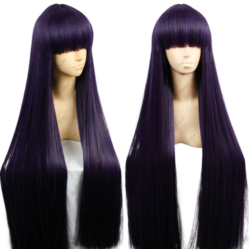 Sailor Mars Rei Hino 100CM dłu – Anime Cosplay Long Black Hair recenzja i cena