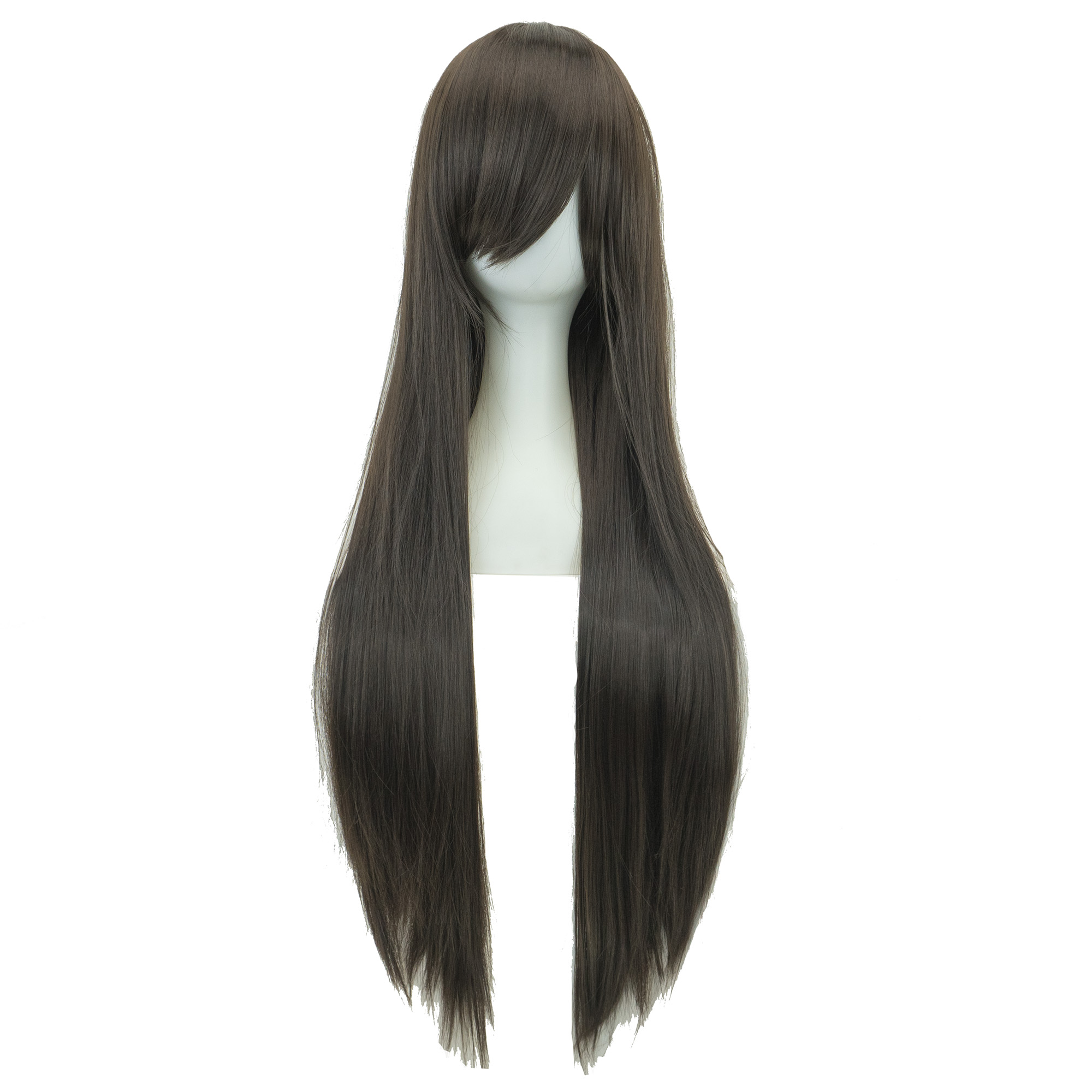 Syntetyczne włosy czarno-brązo – Anime Cosplay Long Black Hair recenzja i cena