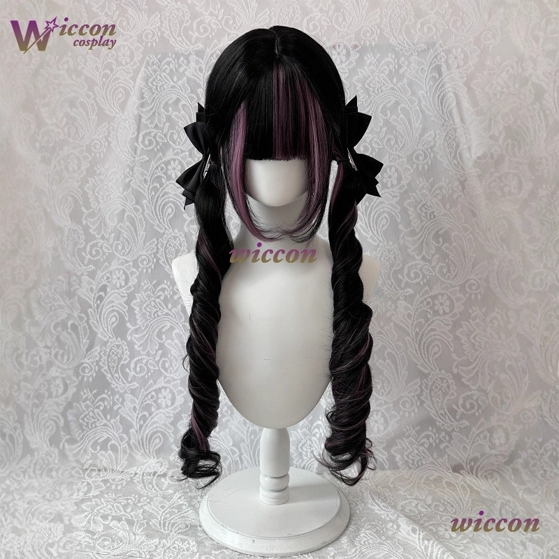 Komiks ‌ Czarna peruka z różow – Anime Cosplay Long Black Hair recenzja i cena